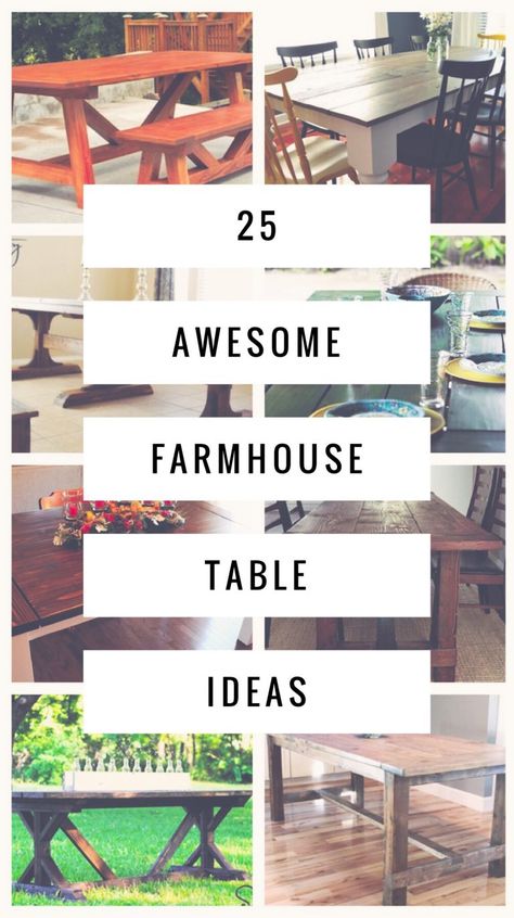 25 DIY Farmhouse Table Ideas (With Free Plans) - Industry DIY Farmhouse Chic Bedroom Decor, Farmhouse Table Ideas, Industrial Farmhouse Table, Diy Farmhouse Table Plans, Diy Farm Table, Farmhouse Table With Bench, Farmhouse Table Plans, Country Bathroom Decor, Types Of Wood Flooring