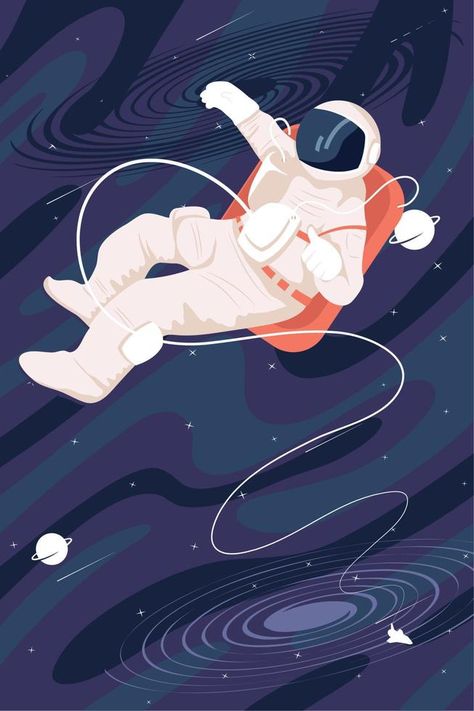 astronaut floating in the space Floating Astronaut, Astronaut Floating In Space, Floating In Space, The Astronaut, In Space, The Space, The Artist, Vector Art, Vector Images