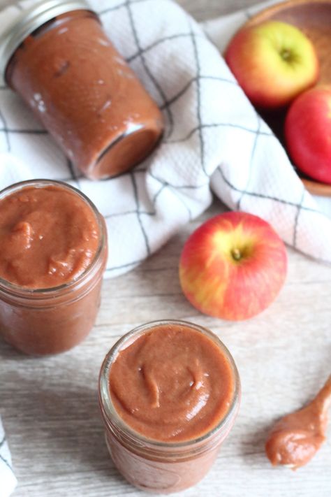 Apple And Pear Butter Recipe, Apple Butter Recipe No Sugar Added, Apple And Almond Butter, Water Bath Apple Butter, Cinnamon Butter Spread, Cinnamon Apple Butter, Greek Yogurt Ice Cream, Cooked Oatmeal, Homemade Apple Butter