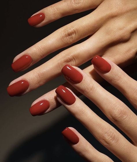 Subtle Nails, October Nails, Casual Nails, Classic Nails, Cute Gel Nails, Thanksgiving Nails, Red Nail, Elegant Nails, Fall Nail