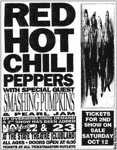 RHCP, Smashing Pumpkins, and Pearl Jam. [oh to have witnessed this show - epic] Red Hot Chili Peppers Poster, Rock Poster Art, Grunge Posters, Punk Poster, Vintage Poster Design, Music Poster Design, Smashing Pumpkins, Concert Poster, Tour Posters