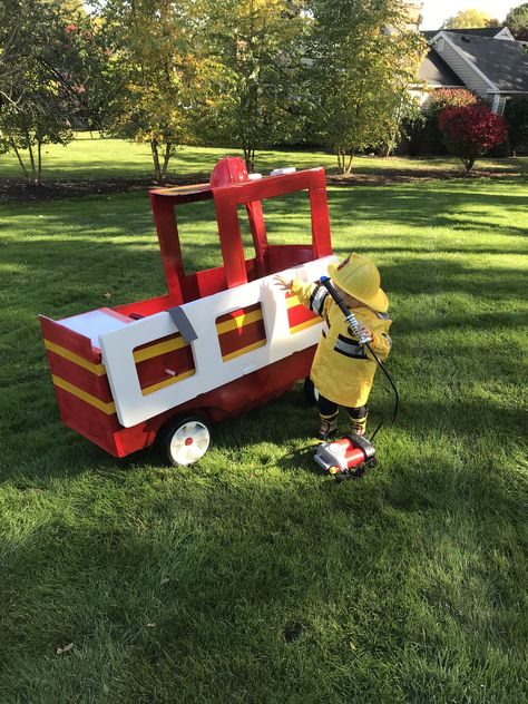 Radio Flyer Wagon, Radio Flyer Wagons, Radio Flyer, Duct Tape, Fire Trucks, Repurpose, My Son, Halloween Costume, Halloween Costumes