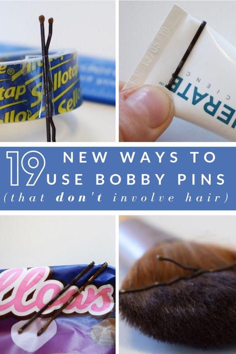 19 NEW Ways To Use Bobby Pins That Don't Involve Hair - Expert Home Tips Easy Care Hairstyles, Handmade Hairpin, Talcum Powder, Home Tips, Hair Tips, Everyday Objects, Hair Care Tips, Useful Life Hacks, Dry Shampoo