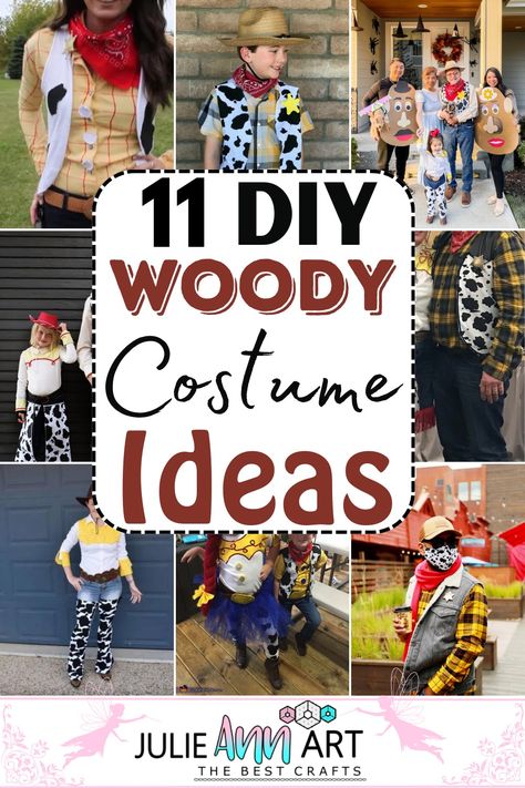 Diy Woody And Jesse Costume, Toy Story Woody Costume, Easy Toy Story Costumes, Toy Costume, Woody Costume Diy, Toy Story Women Costume, Woody And Jessie Costumes Diy, Andy Toy Story Costume, Diy Jessie Toy Story Costume