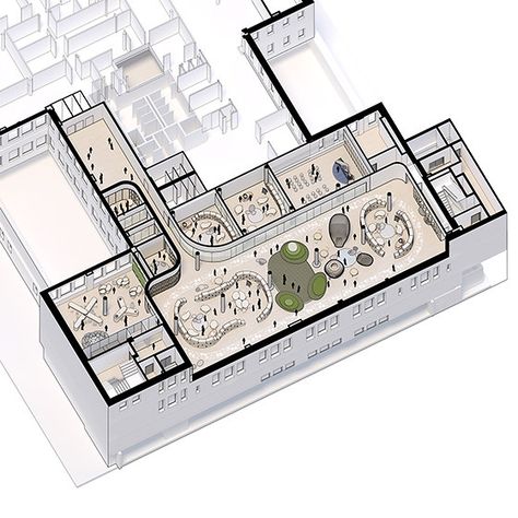 Bjarke Ingels Group, Kindergarten Design, Plans Architecture, Office Plan, Bjarke Ingels, Interior Design Presentation, Concept Diagram, Community Space, Graduation Project