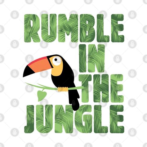 Rumble in the Jungle - Jungle - T-Shirt | TeePublic Jungle Quotes, Dress Painting, School Dance Outfits, Dance Team Shirts, Jungle Classroom, Rumble In The Jungle, High School Dance, Brand Words, Elite Fashion