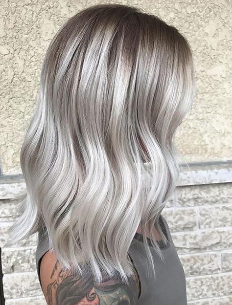 2019 Trendy ash blonde hairstyles long hair | www.haircolors… | Flickr Ash Blonde Hairstyles, Grey Hair Wig, Hair Colour Design, Ash Blonde Hair Colour, Silver Blonde Hair, Blond Balayage, Blonde Hairstyles, Silver Hair Color, Silver Blonde