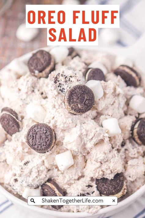 Oreo Fluff Salad, Pudding And Cream Cheese, Oreo Fluff Dessert, Strawberry Fluff, Oreo Fluff, Chocolate No Bake Cookies, Fluff Salad, Creamy Pie, Oreo Flavors