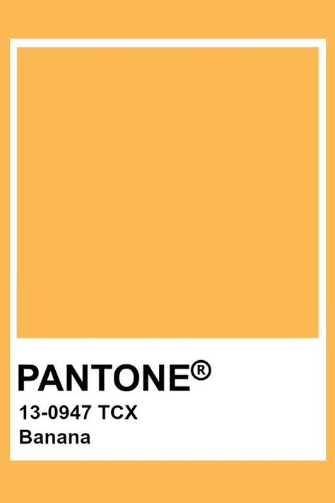 Pantone Banana Pantone Tcx, Yellow Pantone, Pantone Color Chart, Pantone Swatches, Pantone Palette, Pantone Colour Palettes, Pantone Colors, Color Chip, Color Harmony