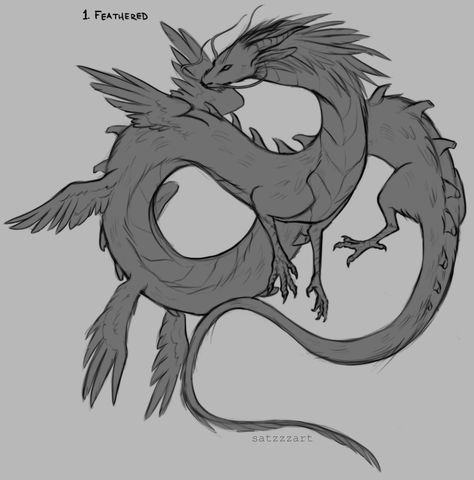 Feathered Dragon, Dragon Oc, Eastern Dragon, Fantasy Creatures, Art Reference, Character Design, Humanoid Sketch, Google Search, Art