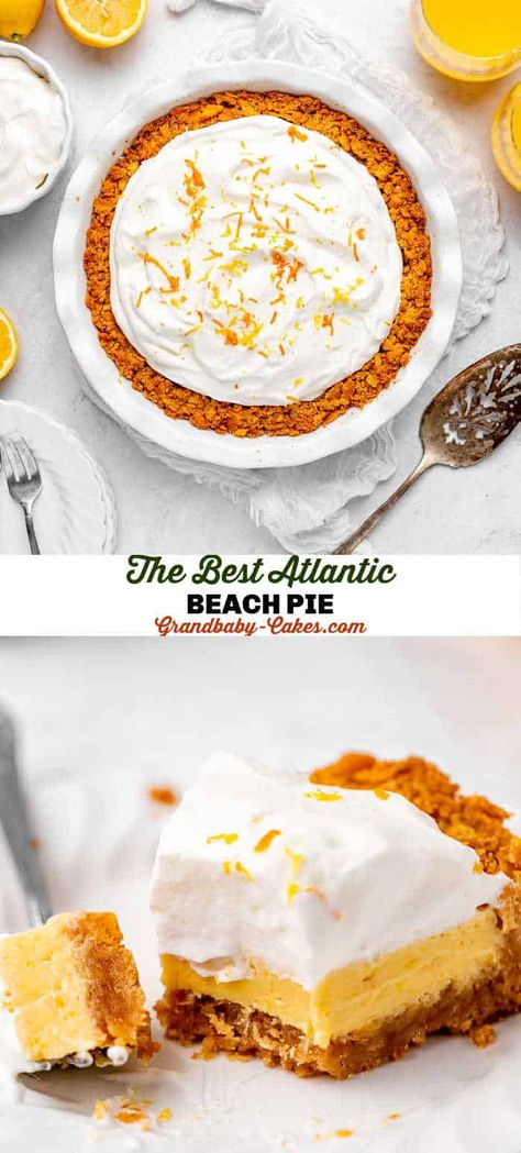 Atlantic Beach Pie Beach Pie, Boardwalk Pie, Beach Dessert Ideas, Atlantic Beach Pie Recipe, Atlantic Beach Pie Bars, Atlantic Beach Pie Southern Living, Atlantic Beach Pie Pioneer Woman, Beach Recipes, Summer Pies