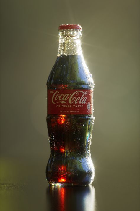 Glass Coke Bottles, Bottle Lighting, Always Coca Cola, Object Photography, 3d Motion, Coke Bottle, Dramatic Lighting, 1 Tattoo, Coca Cola Bottle