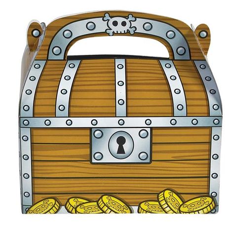 TREASURE CHEST TREAT BOXES Pirate Party Favors, Pirate Treasure Chest, Pirate Theme Party, Unicorn Party Decorations, Candy Gift Box, Candy Party Favors, Paper Candy, Pirate Birthday Party, Gift Wrap Box