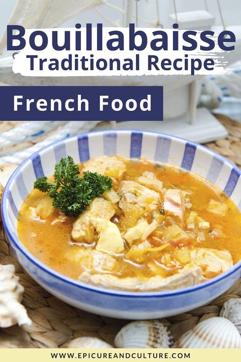 Learn how to make authentic bouillabaisse like you're from Marseille! If you love French food, this easy and traditional bouillabaisse recipe makes for a delicious and hearty seafood and fish soup meal. // #bouillabaisse #recipes #soup #seafood #france Bouliabais Recipe, French Fish Recipes, French Mussels, French Fish Soup, European Food Recipes, Bouillabaisse Recipe, Dairy Free Ideas, Soup Seafood, France Itinerary