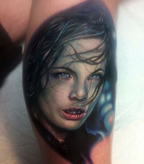 underworld tattoo Underworld Tattoo, Vampire Tattoo, Girl Back Tattoos, Vampire Girls, Horror Tattoo, Inked Magazine, 3d Tattoo, Face Tattoo, Tattoos Gallery