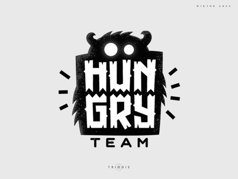 Hungry team by Wiktor Ares on Dribbble Logo Generator, Custom Type, Logo Animal, Inspiration Logo Design, Graphisches Design, Game Logo Design, Bold Logo, Hand Logo, Studio Logo