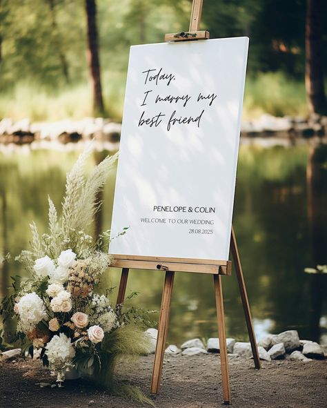 Would you have this sign from our Sophisticated collection at your wedding? 🥹💍 Marry My Best Friend, Ceremony Signage, Wedding Reception Signage, Newspaper Wedding Programs, Wedding Boards, Reception Signage, Bride Guide, Custom Wedding Signs, Marrying My Best Friend