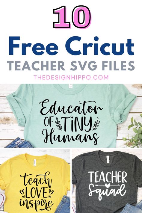 Make cute teacher shirts with these 10 free and funny teacher SVG files for Cricut. Teachers Shirts Ideas, Teaching Svg Files Free, Free Teacher Shirt Svg, Cricuit Ideas Diy Projects For Teachers, Cricut Tshirts Ideas, Cute Teacher Shirts Vinyl, Daycare Teacher Svg Free, Free Svg Teacher, Teacher Shirt Svg Free