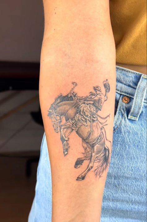 Western Traditional Tattoo Sleeve, Western Tramp Stamp Tattoos, Western Leg Sleeve Tattoo, Sleeve Hacks, Traditional Cowboy Tattoo, Western Traditional Tattoo, Women Tattoo Sleeve, Rodeo Tattoo, Tattoo Western