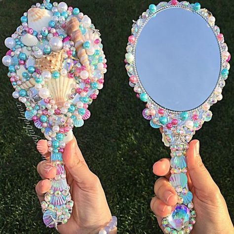 Mermaid Mirror, Sea Wall Decor, Ocean Nursery Decor, Mermaid Bedroom, Baby Girl Name, Mermaid Crafts, Mermaid Room, Ocean Nursery, Mermaid Diy