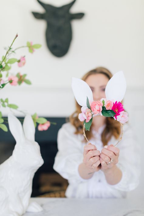 Bunny Birthday Theme, Diy Bunny Ears, New Year Headband, Diy Woodland, Woodland Bunny, Easter Headbands, Bunny Ears Headband, Diy Crown, Bunny Party