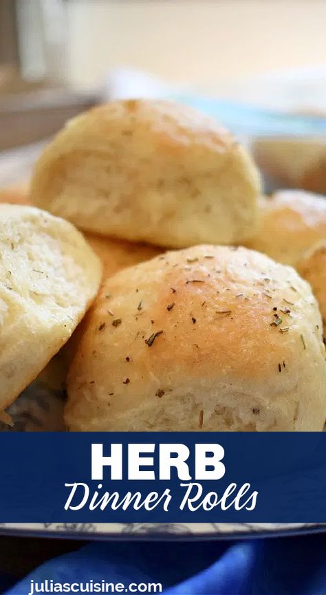 Herb Dinner Rolls Herb Rolls Recipe, Herb Dinner Rolls, Herb Rolls, Fluffy Dinner Rolls, Butter Roll, Dinner Roll, Bread Dip, Homemade Rolls, Yeast Rolls