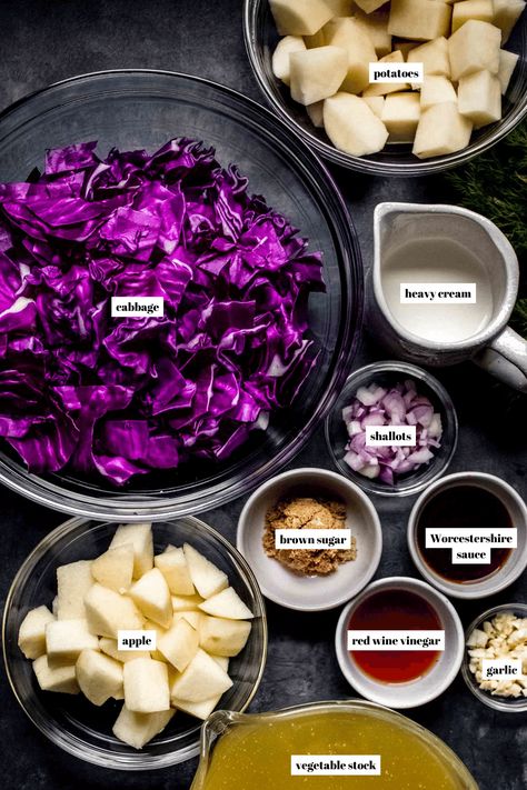 Red Cabbage Soup Recipe (Healthy + Delicious!) - Platings + Pairings Red Cabbage Soup Recipe, Purple Cabbage Soup, Purple Cabbage Recipes, Red Cabbage Soup, Soup Recipe Healthy, Creamed Cabbage, Cabbage Soup Recipe, Red Cabbage Recipes, Fall Eats