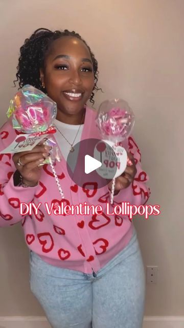 Chiara | DIY Decor and Crafts on Instagram: "Here’s a sweetly crafted DIY for your little one’s classroom this Valentine’s Day. Using dollar tree supplies, I made the cutest Valentine lollipops. These are the perfect budget-friendly treats for a kids’ classroom celebration! 🍭💕 Are you going to try this DIY or do you wanna see another option?  #DIYValentine #BudgetFriendlyFun #DollarTreeCrafts #ValentinesDayDIY #valentinesdaygift #valentinesday2024 #valentinesdaycrafts #valentineslollipop #valentinelollipops" Lollipops Diy, Lollipop Craft, Candy Lei, Lolli And Pops, Luther Vandross, Kids Classroom, Valentine's Day Diy, Dollar Tree Crafts, Valentines Diy