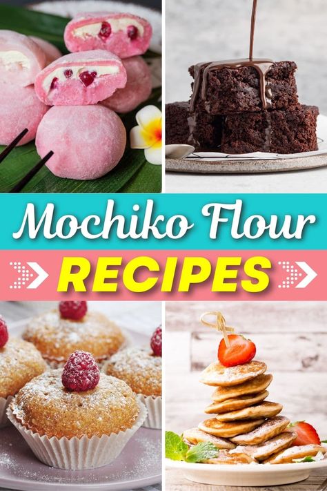 You'll flip for these tasty mochiko flour recipes! From butter mochi to brownies to pancakes, mochiko flour will be your new go-to ingredient. Mochi Flour Recipes, Mochiko Flour Recipes, Mochiko Recipes, Mochi Cookie Recipe, Mochi Brownie Recipe, Mochi Making, Easy Mochi, Mochiko Flour, Butter Mochi