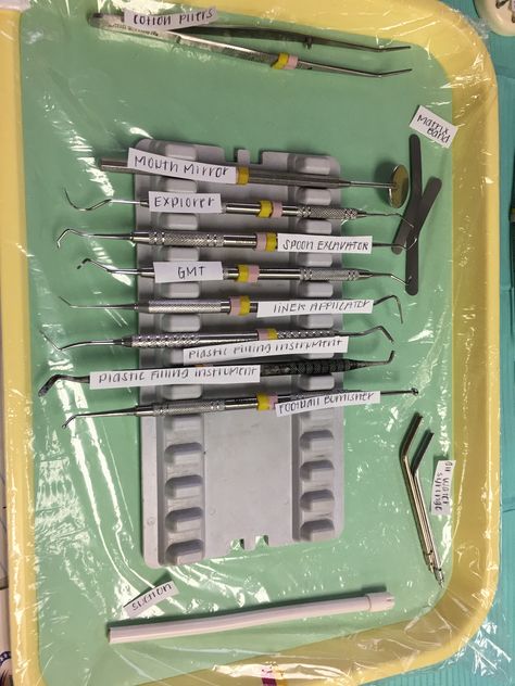 Composite Tray Set Up.   Dental Assistant, DA, Dental Asst., Tray Set ups, Dental Office, Student, Dental Assisting Training Periodontist Assistant, Tray Set Up Dental, Root Canal Tray Set Up, Composite Tray Set Up Dental, Crown Prep Set Up Dental, Dental Assistant Instructor, Dental Tray Setup, Dental Tools Names, Dental Assistant Study Guide