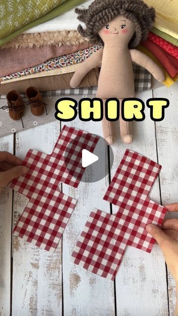 Rag Doll Clothes Patterns, Doll Shirt Pattern, Diy Doll Clothes Patterns, Doll Clothes Tutorial, Dolls Clothes Diy, Small Clothes, Dolls Clothes, The Doll, Doll Clothes Patterns