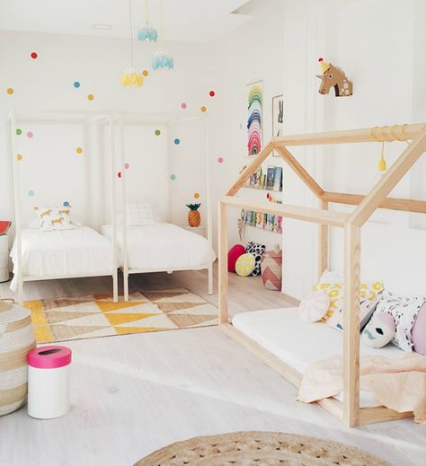 Tips for decorating a toddler's bedroom | Mum's Grapevine Kids Rooms Shared, Shared Girls Room, Kids Shared Bedroom, Shared Kids Room, Kids Rooms Diy, Shared Bedroom, Kids Room Inspiration, Shared Room, Shared Bedrooms