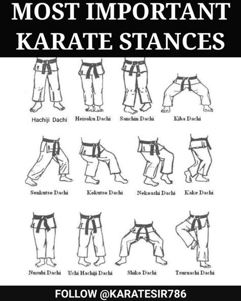 Karate Stances, Martial Arts Training Equipment, Karate Moves, Martial Arts Books, Open Heels, Martial Arts Forms, Martial Arts Equipment, Self Defence Training, Really Good Comebacks