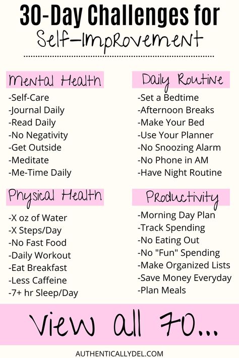 These 30 day challenge ideas for self-improvement are the BEST! If you are working on self-improvement you should try them out ASAP! Holiday Routine For Students, 30 Day Abs, Sample Meal Plan, Ab Challenge, Goal Setting Worksheet, Personal Growth Plan, Personal Growth Motivation, Personal Improvement, Work From Home Tips