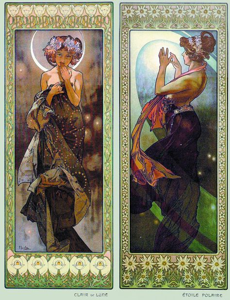 Mucha Art Nuovo, Alfons Maria Mucha, Art Deco Illustrations, Alphonse Mucha Art, Mucha Art, Alfons Mucha, Alphonse Mucha, Art Et Illustration, Art Classes