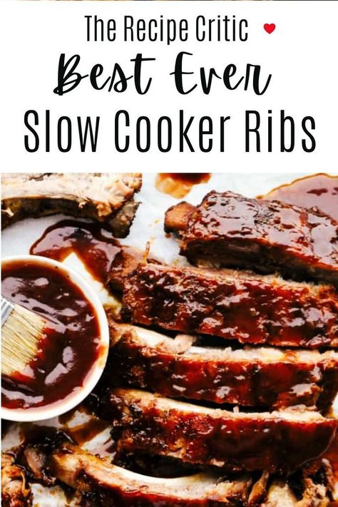 Slow Cooker Ribs Recipe, Short Ribs Slow Cooker, Crockpot Ribs, Slow Cooker Ribs, Pork Rib Recipes, Bbq Sauce Homemade, Slow Cooker Pork, Spare Ribs, Crockpot Recipes Slow Cooker