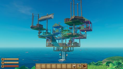 Steam Community :: Guide :: Building Raft on Single Foundation Raft Building, The Shark, Building Ideas, Design Model, Rafting, Game Design, Steam, Floating, Cool Designs