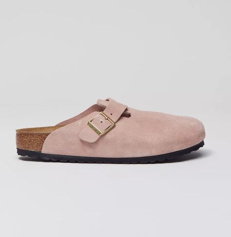 Birkenstock Boston Suede Clog "Pink" now available online Pink Birkenstocks, Boston Clogs, New Sneaker Releases, Suede Clogs, Exclusive Sneakers, Birkenstock Boston, Sneaker Release, New Sneakers, Boston