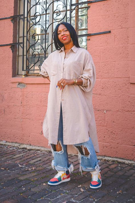 Fashionable Plus Size Outfits, New York City Outfits Summer Plus Size, Fall 2024 Plus Size Outfits, Oversized Jean Shirt Outfits, Weekend Style Summer, Oversized Outfits For Women, Street Wear Plus Size, Plus Size Chic Outfits, Weekend Casual Outfits