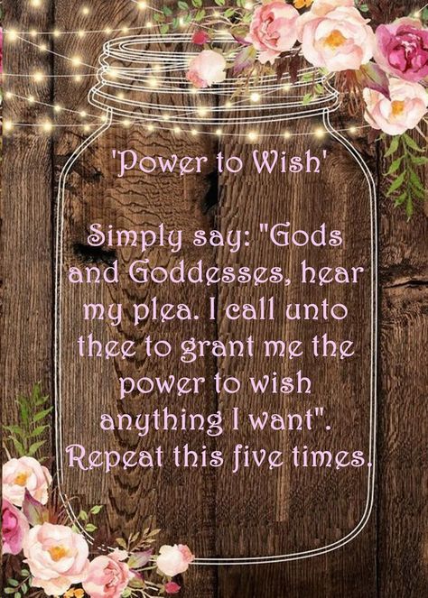 Powerful Wish Spell, Witch Affirmations, Wishing Spell, Witchy Spells, Digital Grimoire, Powerful Witch, Powerful Money Spells, Wish Spell, Beauty Spells