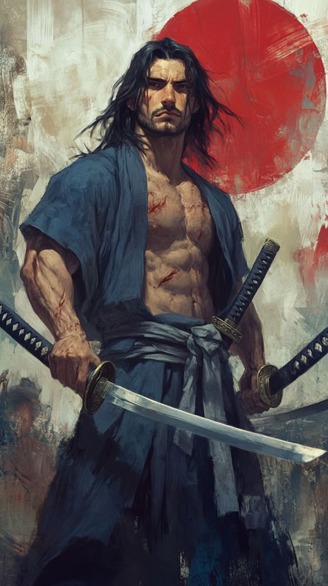 Male Portrait Art, Japanese Ronin, Dante Inferno, Warrior Fashion, Urban Survival Kit, Musashi Miyamoto, Heian Era, Vagabond Manga, Samurai Wallpaper