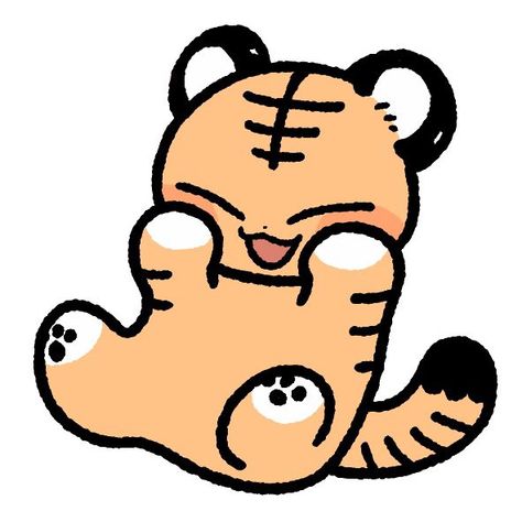 Chibi Tiger Drawing, Hoshi Tiger Drawing, Tiger Cute Drawing, Cute Tiger Drawing, Chibi Tiger, Tiger Kawaii, Tiger Doodle, Kawaii Tiger, Tiger Girl