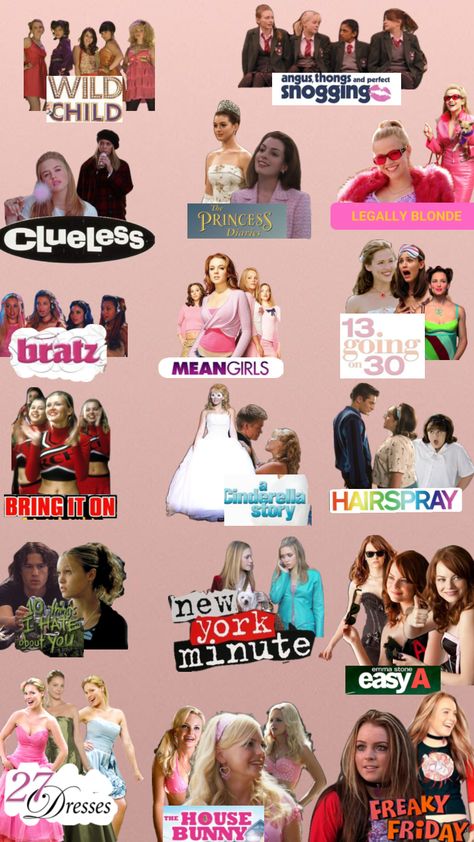 Iconic Girly Movies, Girly Films To Watch, 2000 Girly Movies, 90s Girly Movies, Meangirls Movie Aesthetic, Best Teen Movies, Netflix Movies To Watch, Movies To Watch Teenagers, New Movies To Watch