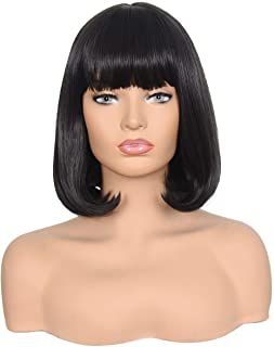 Amazon.com: short bob hairstyle Straight Bob Wig, Short Straight Bob, Quality Wigs, Straight Bob, Bob Wig, Costume Wigs, Costume Cosplay, Braids Wig, Straight Human Hair