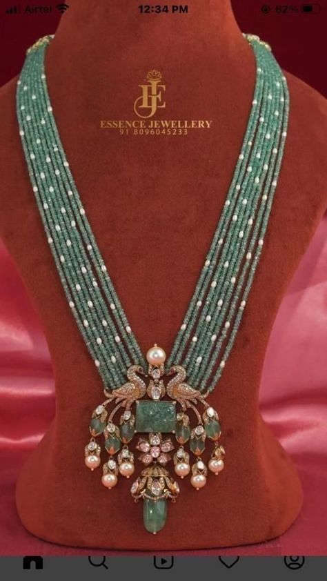 Beads Locket Designs, Pearls Sets Jewellery, Beaded Jewelry Gold Indian, Pearl Jewelry Design Indian, Emeralds Beads Jewellery, Indian Beaded Necklace, Latest Beads Jewellery Designs Indian, Beeds Chain Designs With Locket, Beads Gold Jewellery Indian