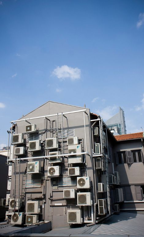 A look at some of the worse looking buildings with more air conditioners than you can throw a stick at. Take a look at them with The Air Con Co. Air Conditioning Humor, Hvac Humor, Plumbing Humor, Hvac Business, Hvac Hacks, Air Conditioning Maintenance, Air Conditioner Repair, Furnace Repair, Air Conditioning Installation