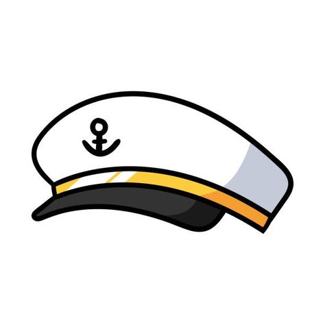 Canteen Design, Arab Men Fashion, Beachy Art, Hat Vector, Sea Captain, Boat Captain, Doodle Cartoon, Sailor Hat, Arab Men