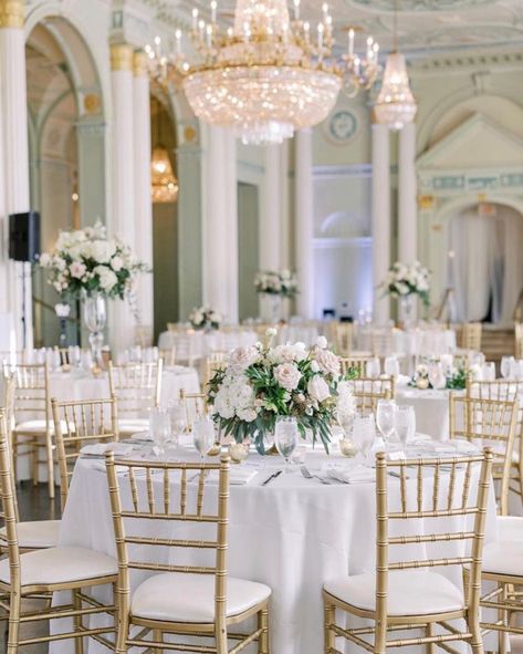 Golden Chair, Classic Wedding Reception, Park Chateau, Green Centerpieces, Rustic Wedding Decorations, Feb 26, Wedding Reception Ideas, Tafel Decor, Elegant Wedding Reception