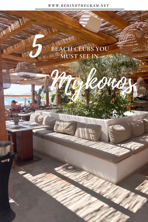 Experience the Ultimate Mykonos Getaway on the 5 best beach clubs you must see in Mykonos. From Cavo Tagoo to Scorpios. Mykonos Garden Ideas, Mykonos Greece Beach Clubs, Paradise Beach Club Mykonos, Ornos Beach Mykonos, Mykonos Clubs, Mykonos Beach Club Outfit, Things To Do In Mykonos Greece, Beach Club Restaurant, Scorpio Mykonos