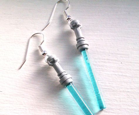 Star Wars Lightsaber Earrings Lightsaber Earrings, Lego Lightsaber, Star Wars Ring, Earrings Amazon, Star Wars Lightsaber, Star Wars Jewelry, Star Wars Love, Star Wars Light Saber, Star Wars Outfits